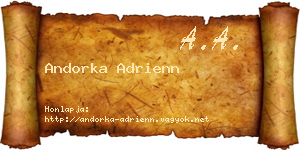 Andorka Adrienn névjegykártya